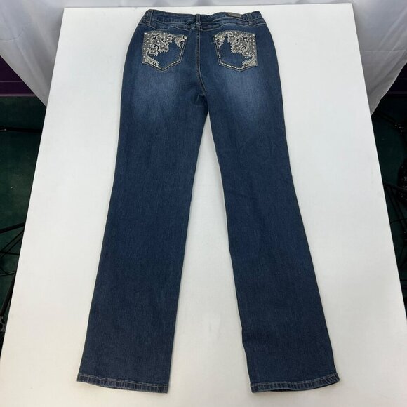 Earl Jeans Womens Straight Leg Jeans Embellished Rhinestone Size 10 - Picture 8 of 10